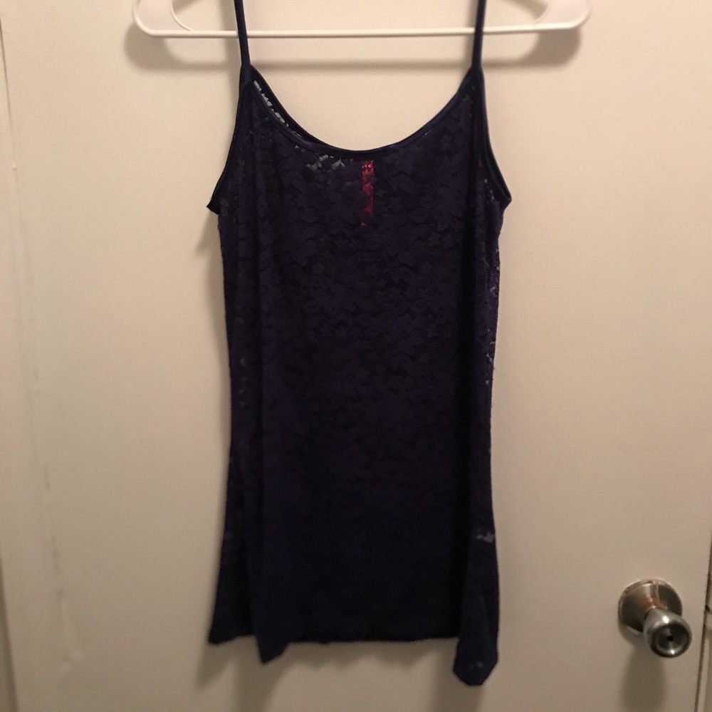 Ruby Ribbon Lace Cami Navy L